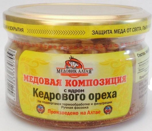 Алтайский мёд натуральный с ядром "Кедрового ореха"