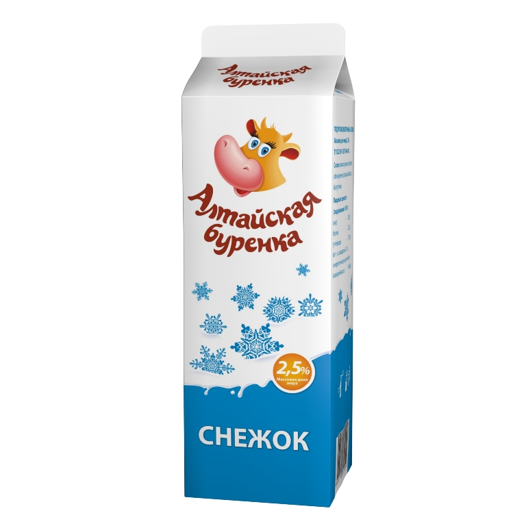 Напиток кисломолочный йогуртный «Снежок» 2,5% Алтайская Буренка