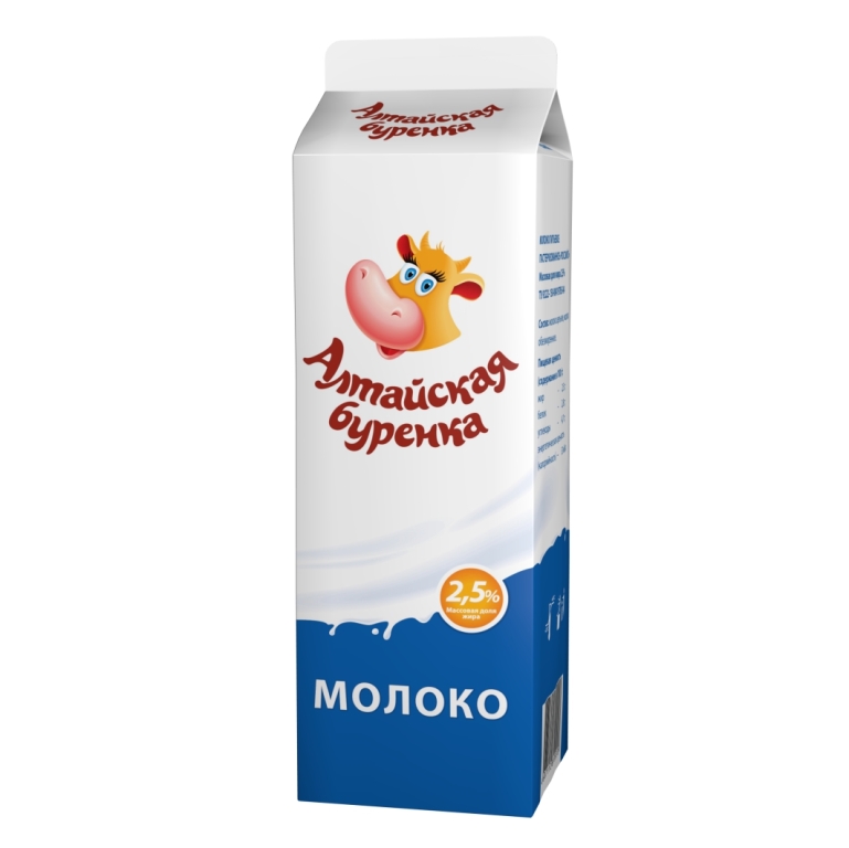 Молоко 2,5% Алтайская Буренка пюр-пак 900 г