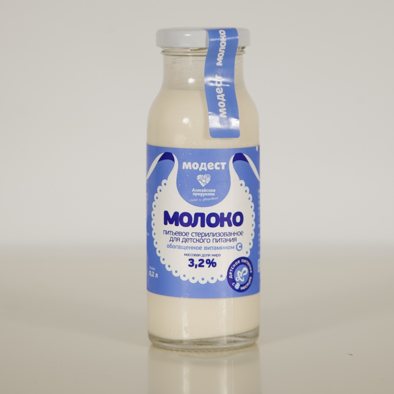 Молоко питьевое стерилизованное для детского питания обогащенное витамином С