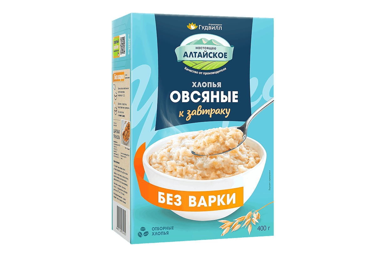 Хлопья овсяные 400 г в коробке