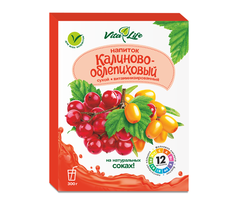 Напиток витаминизированный "Виталайф" калиново-облепиховый, 300 г