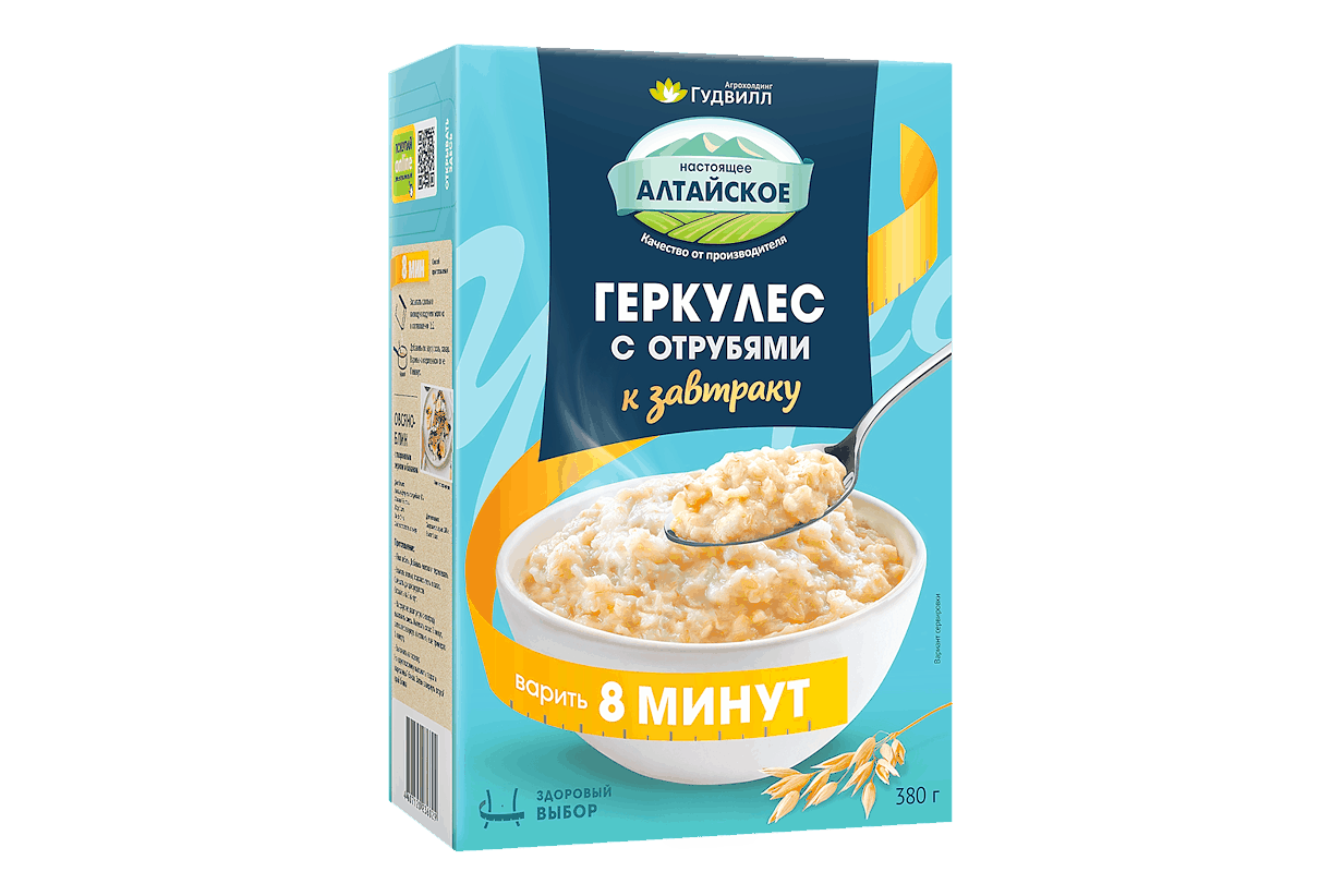 Геркулес с отрубями 380 г